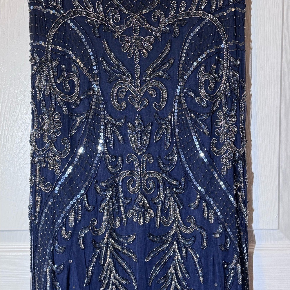 Pisarro Nights Midnight Blue Beaded Gown Mother of Bride/Groom - Picture 5 of 15